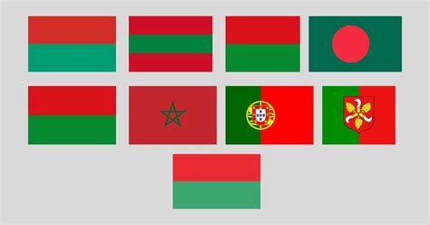 Green and Red Flag: +5 Country Flag Explained - Eggradients.com