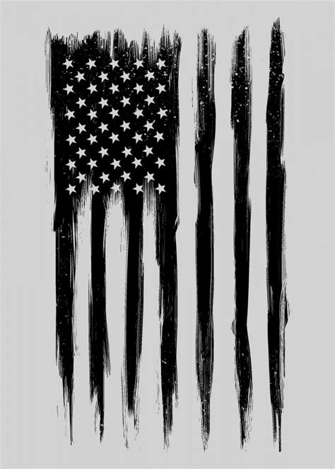 'Black American Flag' Poster by Tofan barmalisi | Displate | American ...