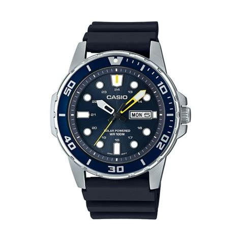 Casio - Casio Men's Solar Powered Analog Watch, Blue Dial - Walmart.com ...