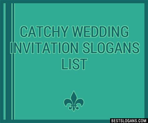 30+ Catchy Wedding Invitation Slogans List, Taglines, Phrases & Names 2020