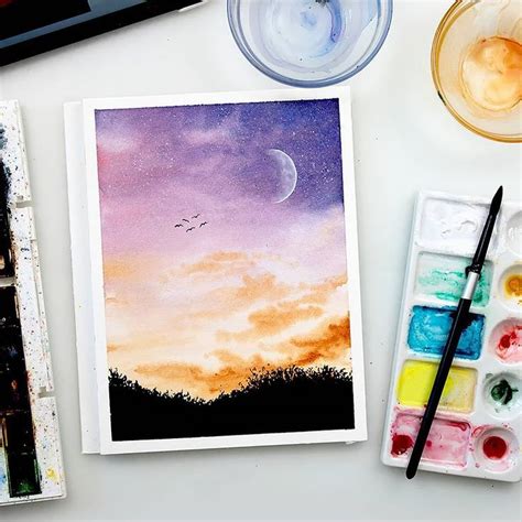 27 Easy Watercolor Landscape Paintings