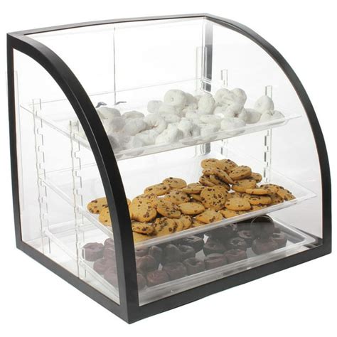 Countertop Bakery Display Case, Clear Acrylic With Black Metal Frame ...