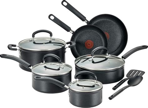 T-fal Advanced Nonstick Cookware Set 12 Piece, Oven Broiler Safe 350F ...