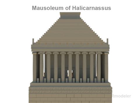 Mausoleum of Halicarnassus 3D Model - FlatPyramid