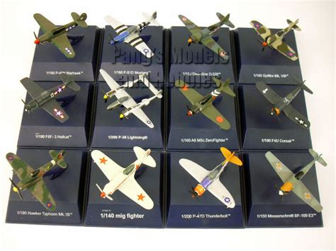 World War II Fighter Diecast Metal Collection (12 Airplanes) by NewRay ...