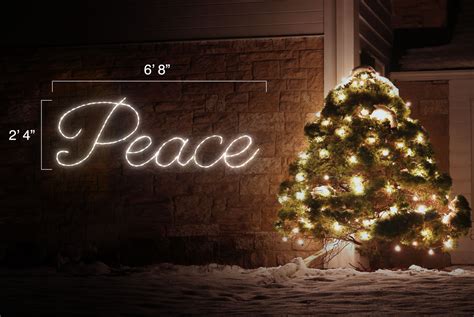 Christmas Lighted Peace Sign - pic-zit