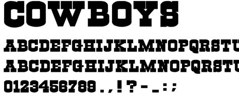 Cowboys Free Font Download - Font Supply