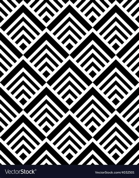 Seamless geometric pattern simple black and white Vector Image