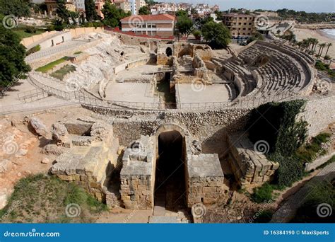 Roman Amphitheatre of Tarragona Stock Photo - Image of buildings, roman ...