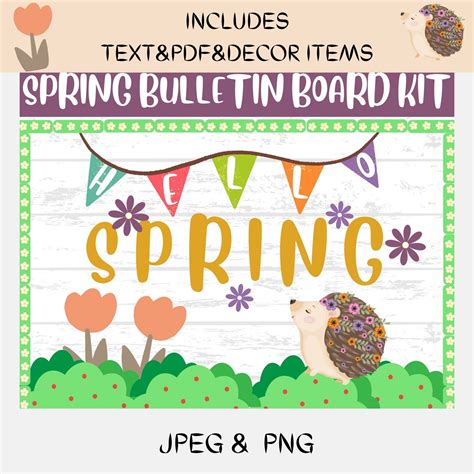 Spring Bulletin Board / Spring Bulletin Board Kit / Spring - Etsy