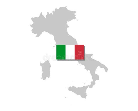 Italian flag and map stock vector. Illustration of graphic - 142585915