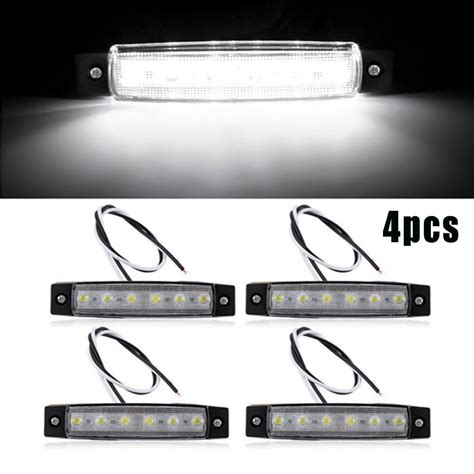 4PC Marine Grade 12 Volt Large Waterproof Cool White LED Courtesy ...