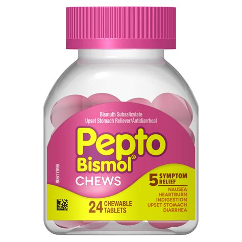 Pepto Bismol Chews, Fast Relief, 24 Chewable Tablets - Walmart.com