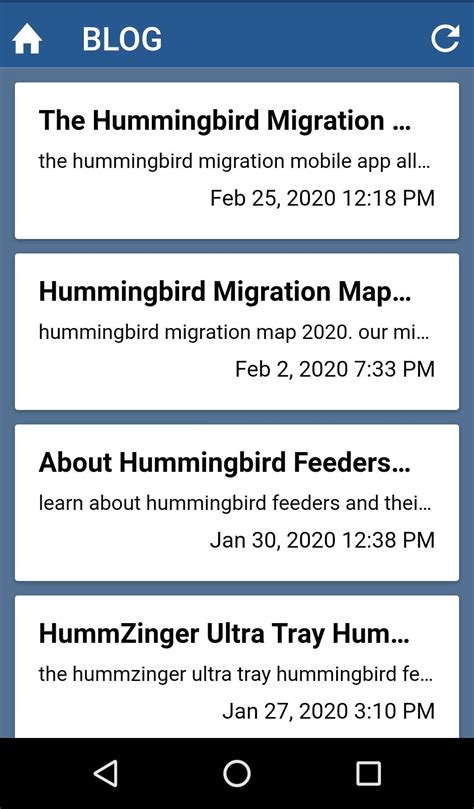 The Hummingbird Migration Mobile App. Hummingbird Tracker Hummingbird ...