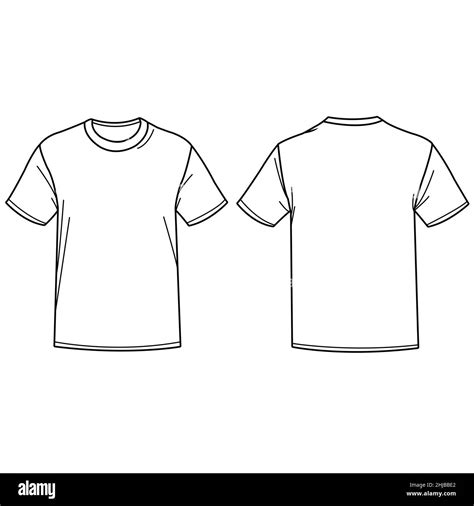 Illustration of a t shirt. Front and back view Stock Photo - Alamy