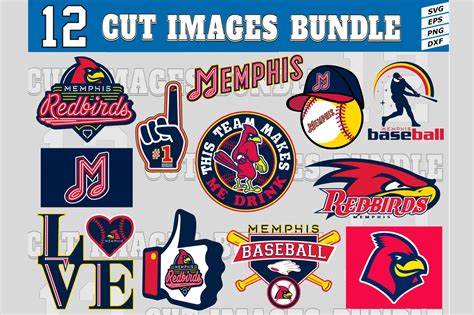 12 Styles PCL (Pacific Coast League) Memphis Redbirds Svg, Memphis ...