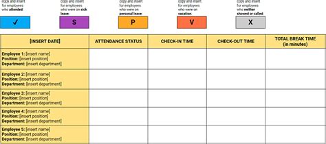 Employee Attendance Tracker Template For Your Needs