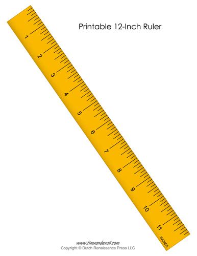 Printable 12-Inch Ruler - Tim's Printables