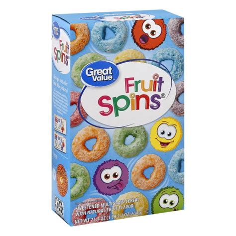 Great Value Fruit Spins Sweetened Multigrain Cereal, 21.7 oz - Walmart ...