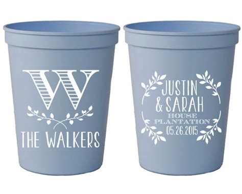 Wedding Favor Cups Personalized Wedding Cups Monogrammed | Etsy