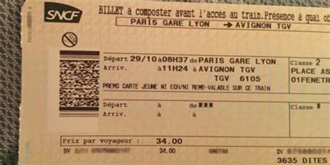 Sncf Tgv Billet De Train - Image to u