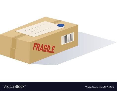 Cartoon mailed package Royalty Free Vector Image