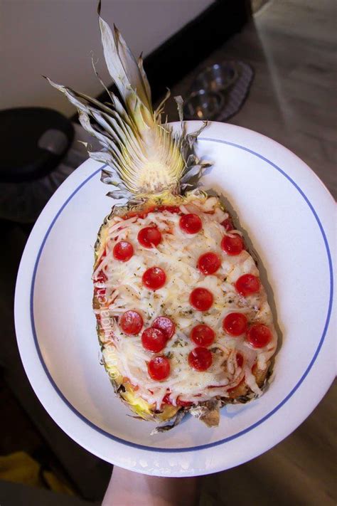 If you thought pineapple on pizza was bad, how about pizza on pineapple ...