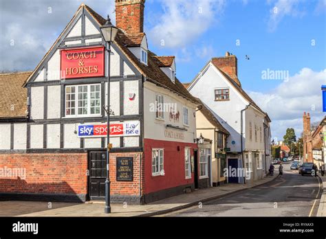 royston village , town centre, high street, hertfordshire, england, uk ...