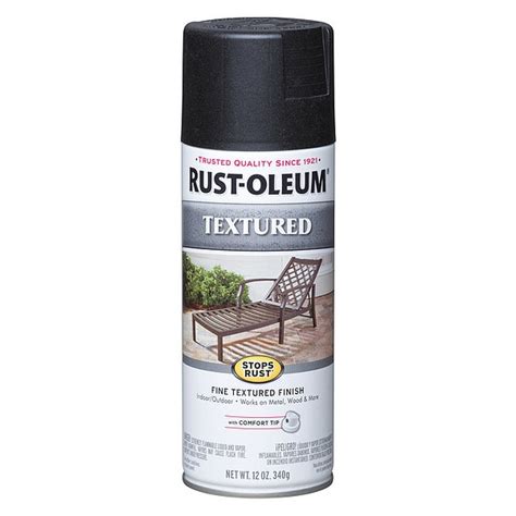 Rust-Oleum Textured Spray Paint, Black, Textured, 12 oz 7220830 | Zoro