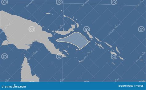 Solomon Sea Tectonic Plate. Contour Map Stock Illustration ...