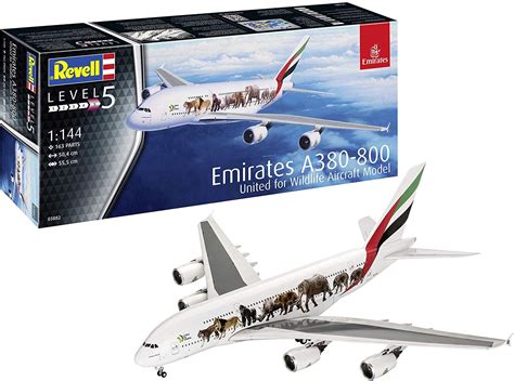 Revell 1:144 Airbus A380-800 Emirates ' Wild-Life ' Aircraft Model Kit ...