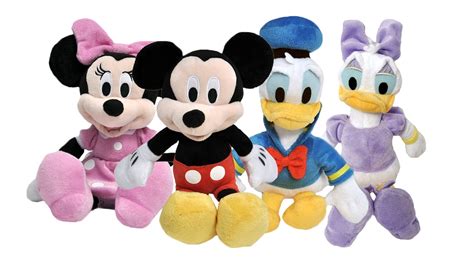 Disney 10" Plush Mickey Minnie Mouse Donald Daisy Duck 4 Pack - Walmart ...