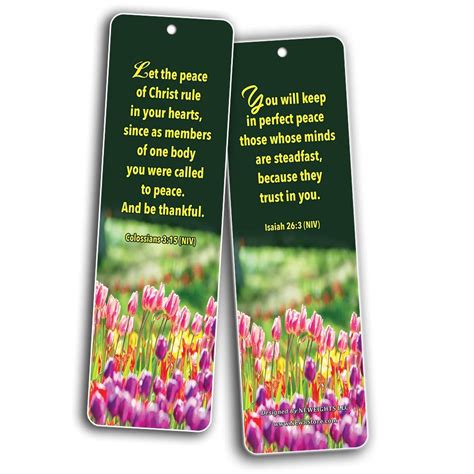 New Inspirational Bible Verses Bookmarks (Peace) – New8Store