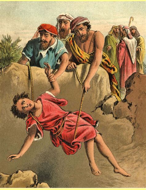 Joseph Pic Thrown Into the Well - The Scripture Lady