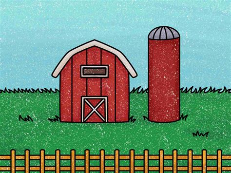 Barn Drawing For Kids