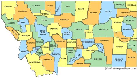 Map Of Montana Counties – Map Of The Usa With State Names