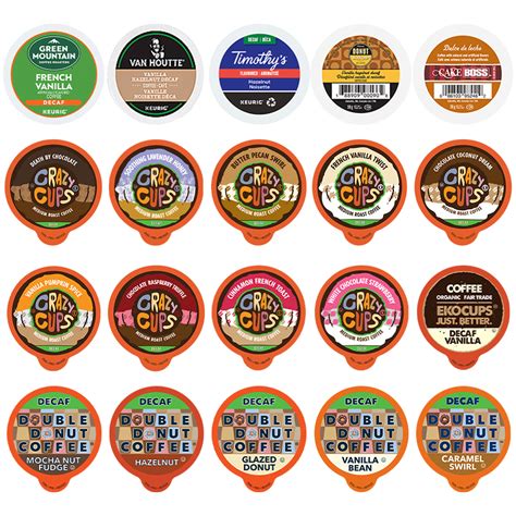 Perfect sampler variety Pack Pods, Flavored Decaf Coffee, 20 Count ...