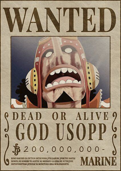 33+ one piece god usopp wanted poster - CassidyAgha