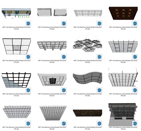 6697. Free Sketchup Ceiling Models Download