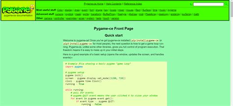 Documentation Styling Modification · Issue #2233 · pygame-community ...