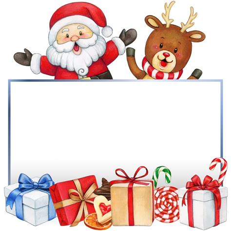 Santa christmas border background Royalty Free Vector Image - Clip Art ...