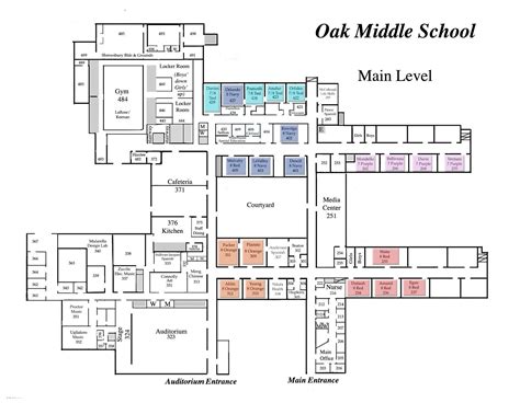 OMS Main Floor Map | Oak Middle School