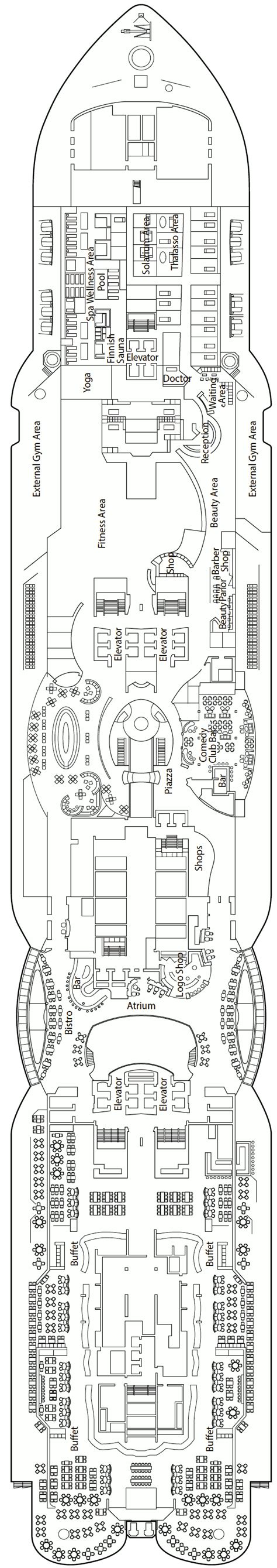 MSC Seaside Deck Plans - Cruiseline.com