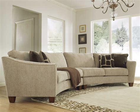 Curved Sectional Sofa Set - Rich Comfortable Upholstered Fabric ...