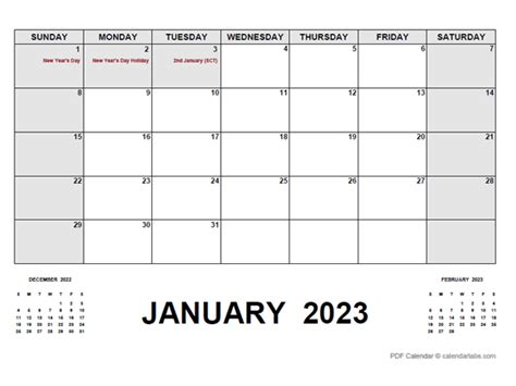 2023 Monthly Planner with UK Holidays - Free Printable Templates