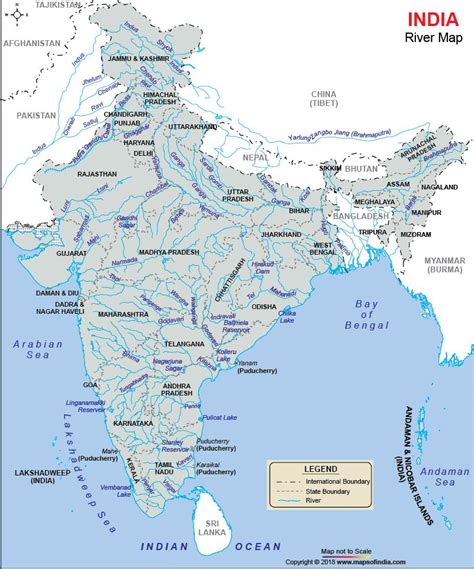 India River Map | Indian river map, India map, Map outline