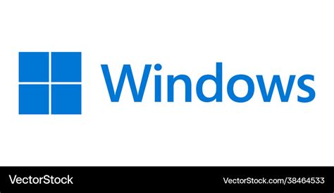 Windows 11 new emblem logo and text Royalty Free Vector