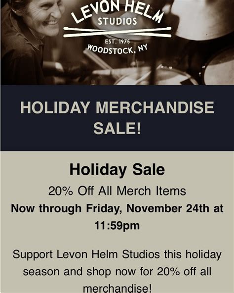 Don't miss out on this amazing sale!!... - Levon Helm Studios