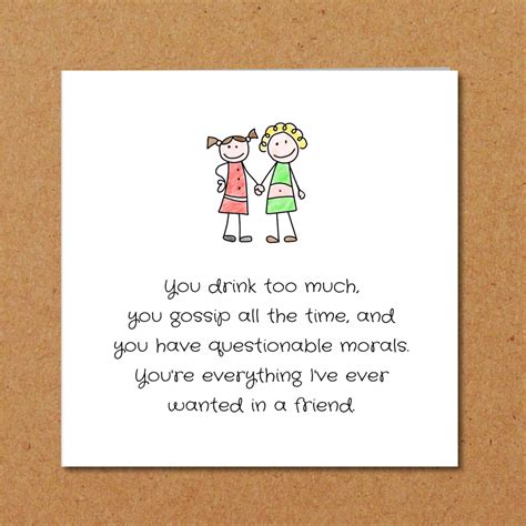 BEST FRIENDS Friendship Birthday Card for Girl, Female, Bestie, BFF ...