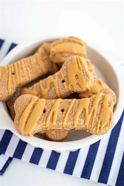 Homemade Peanut Butter Dog Treats - Cookie Dough and Oven Mitt